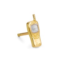 Ohrstecker 1 Stk 750/18 K Gelbgold 