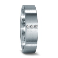 Fingerring Edelstahl Zirkonia