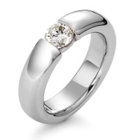 Solitär Ring 750/18 K Weissgold Diamant