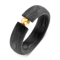 Fingerring Carbon Citrin