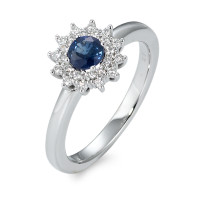 Fingerring 750/18 K Weissgold Saphir