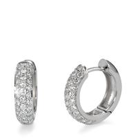 Klappcreolen 750/18 K Weissgold Diamant