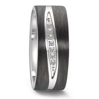 Partnerring Edelstahl Zirkonia