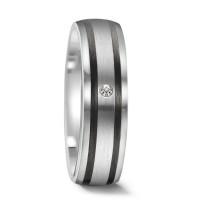 Partnerring Edelstahl Zirkonia