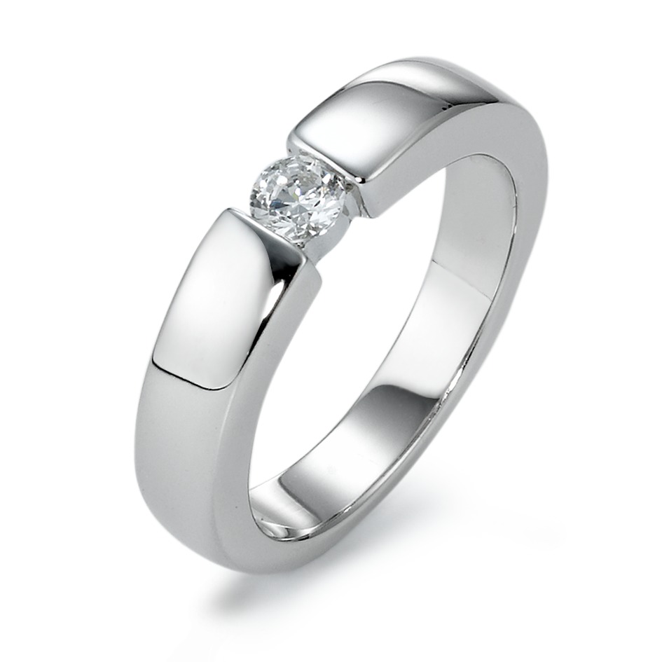 Solitär Ring Silber Zirkonia
