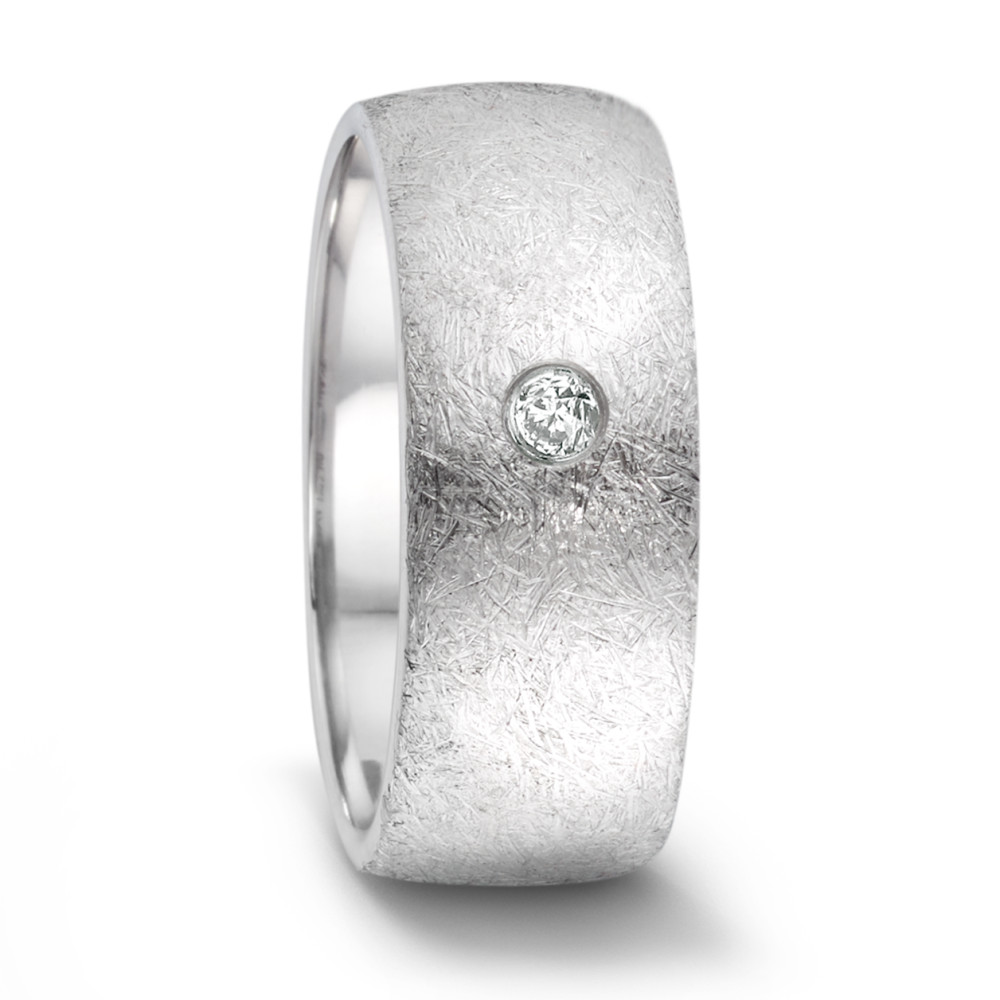 Partnerring Edelstahl Diamant