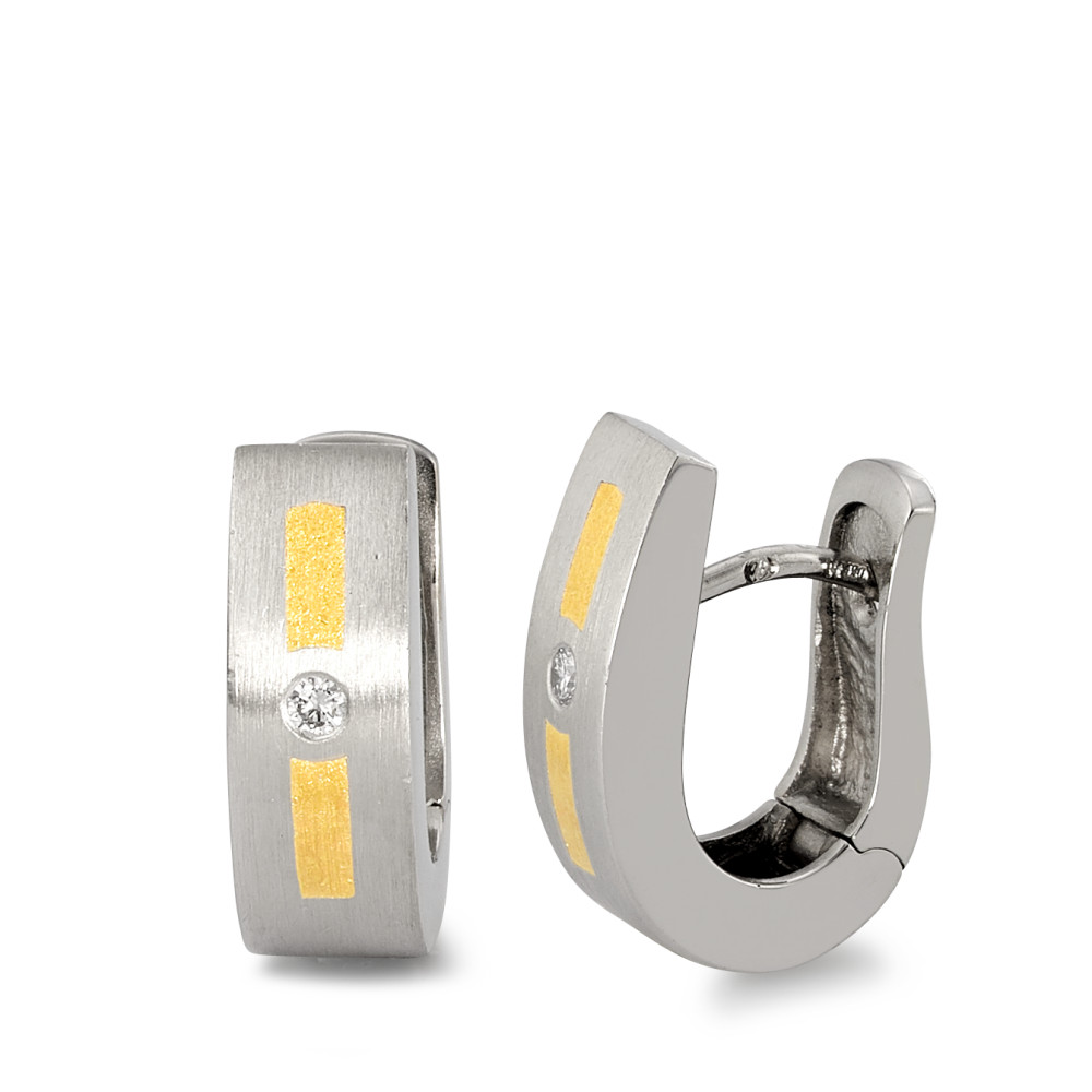 Klappcreolen 950 Platin Diamant