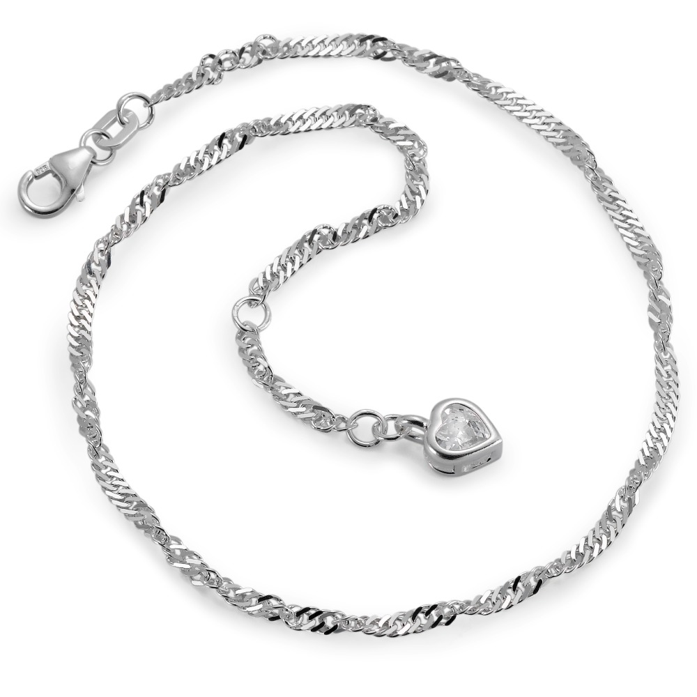 Fusskettchen Silber Zirkonia