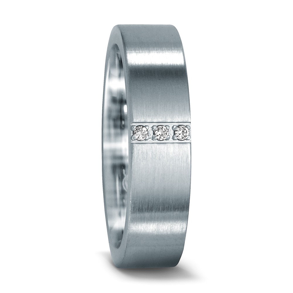Fingerring Edelstahl Zirkonia