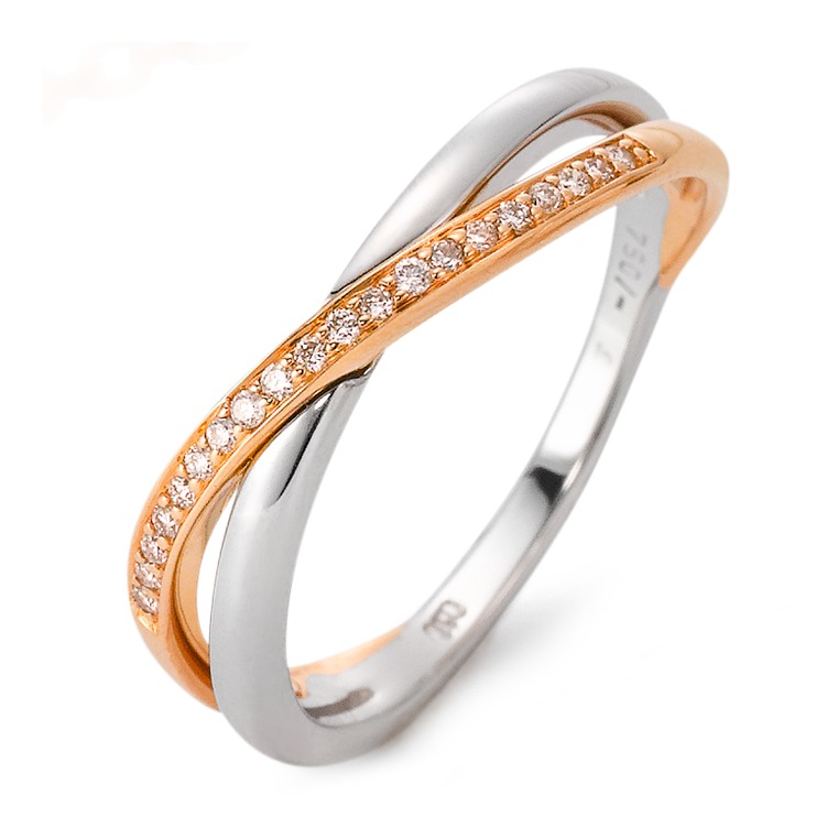 Fingerring 750/18 K Weissgold Diamant