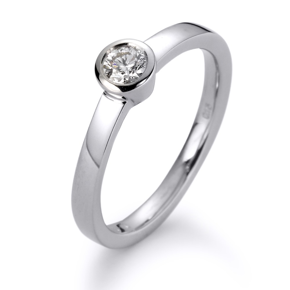 Solitär Ring 750/18 K Weissgold Diamant