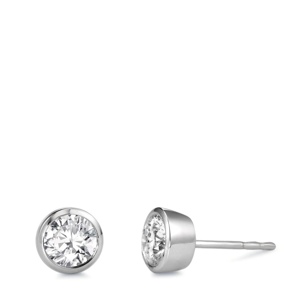 Ohrstecker 750/18 K Weissgold Diamant