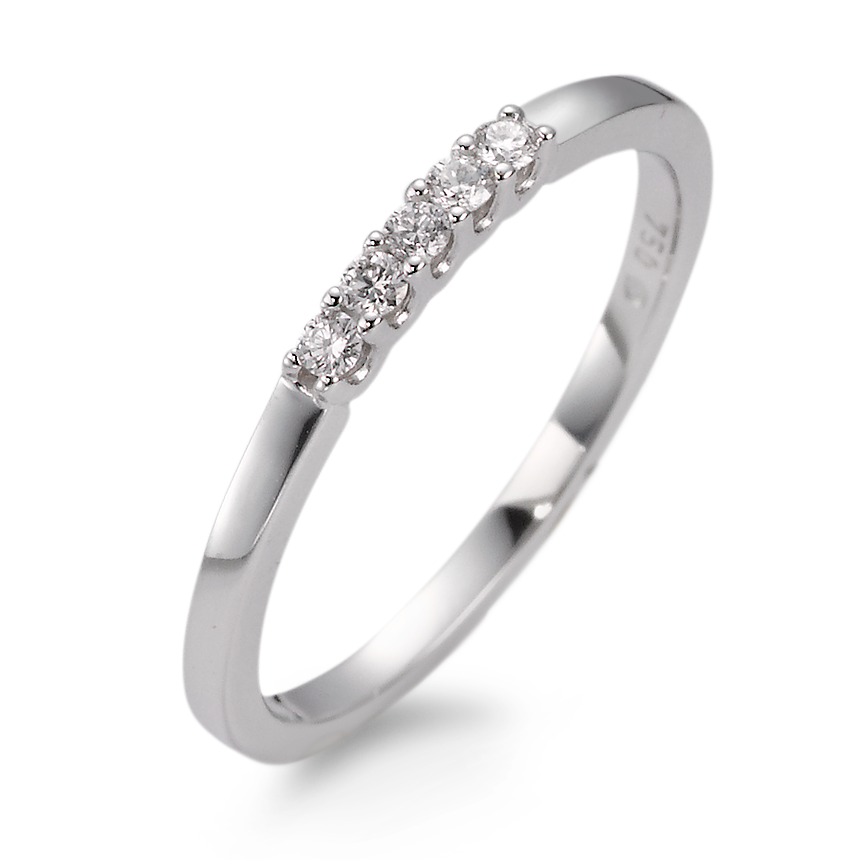 Memory Ring 750/18 K Weissgold Diamant