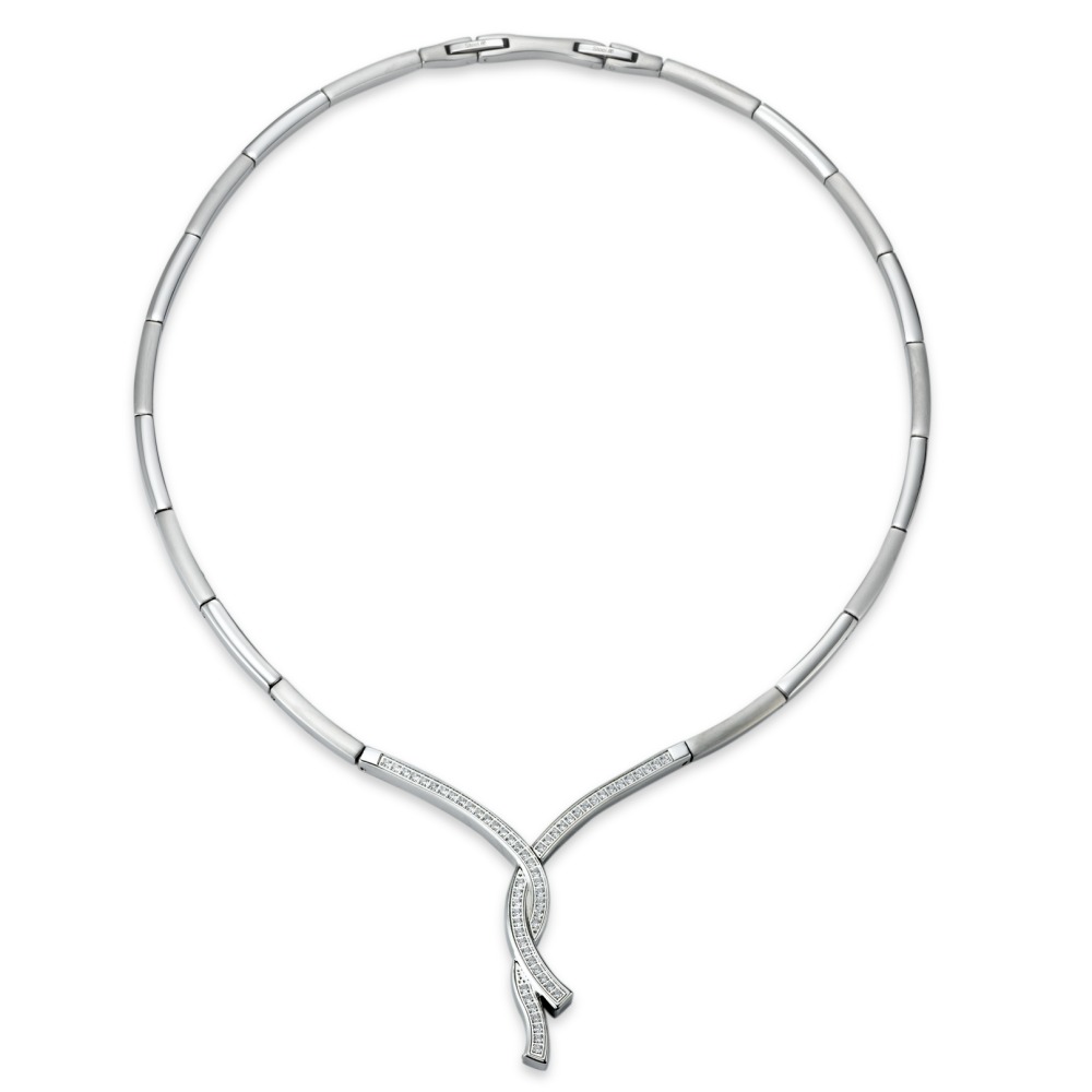 Collier Edelstahl Zirkonia