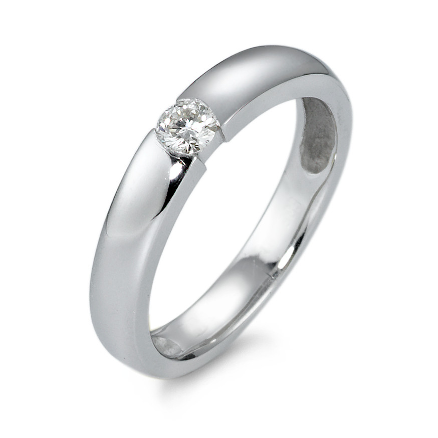 Solitär Ring 585/14 K Weissgold Diamant