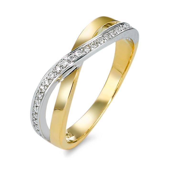 Fingerring 750/18 K Gelbgold Diamant