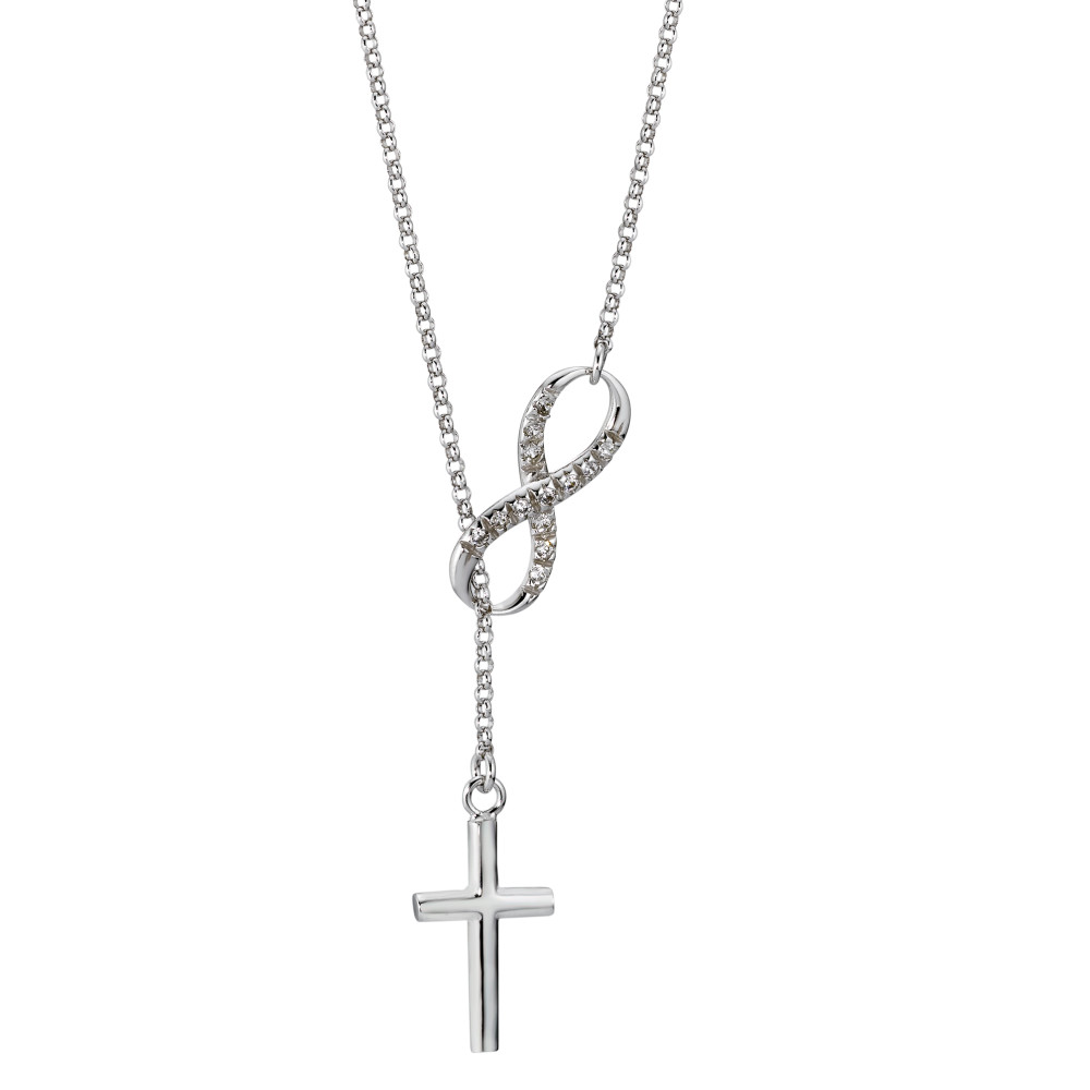 Halskette mit Anhänger Silber Zirkonia