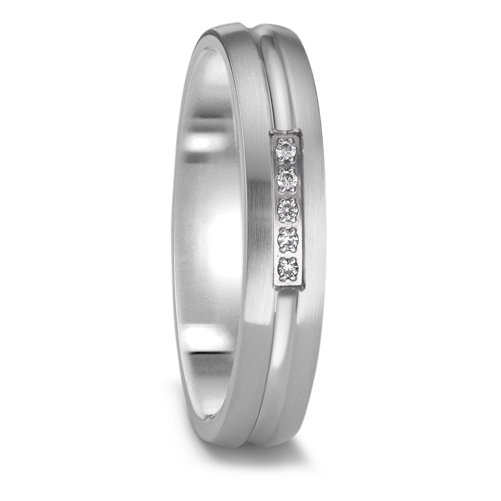 Partnerring Edelstahl Zirkonia