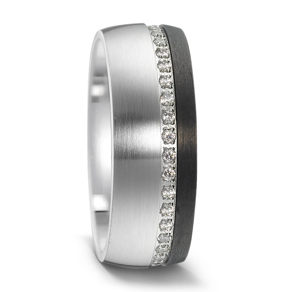 Partnerring Edelstahl Zirkonia