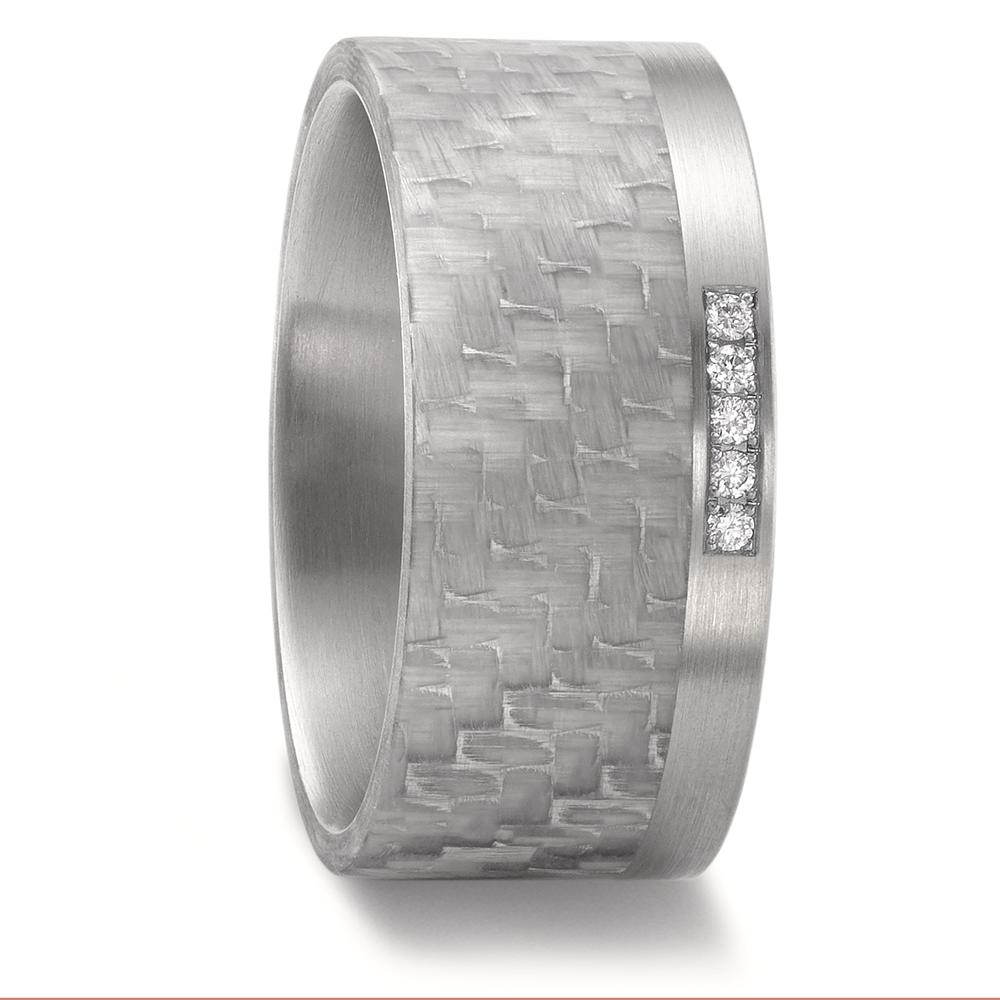 Partnerring Edelstahl Diamant