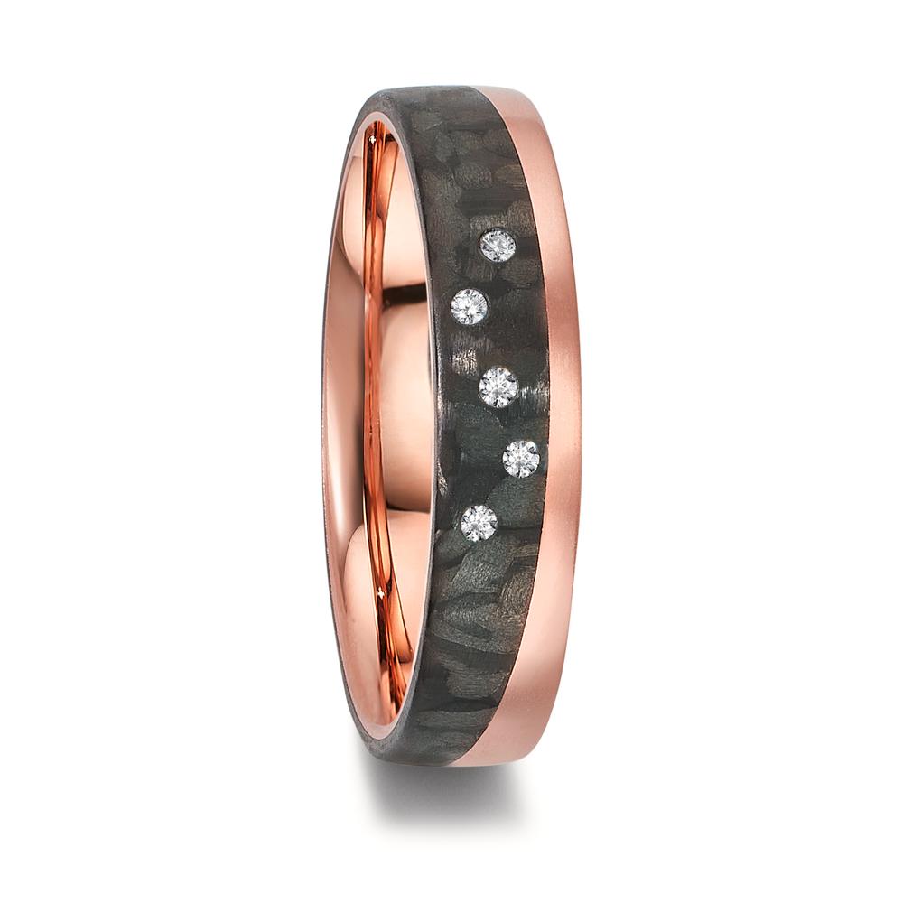 Partnerring 750/18 K Rotgold Diamant